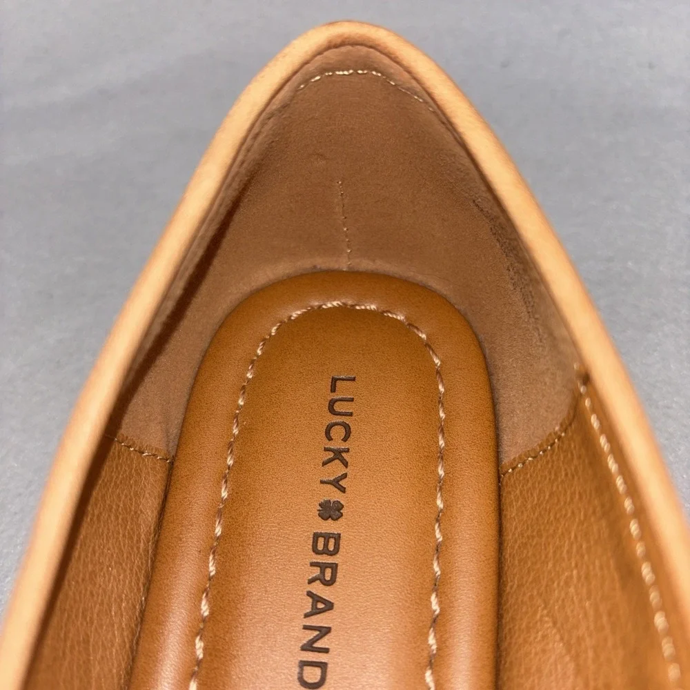 Lucky Brand Laurien Leather Slip On Loafers Shoes Pinky Beige Women's Size 9.5M